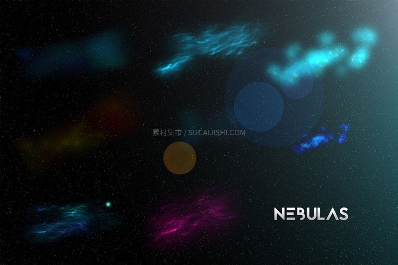 太空星球背景设计素材PSD